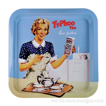 Tin Tray with Offset Printing, Customized Designs Accepted